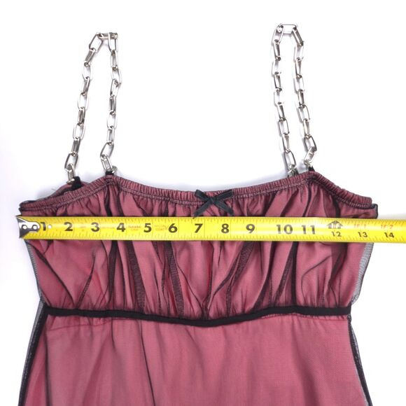 DOLLS KILL Ragged Priest Chain Strap Babydoll Slip Dress Whimsigoth 90s Coquette - Picture 3 of 7